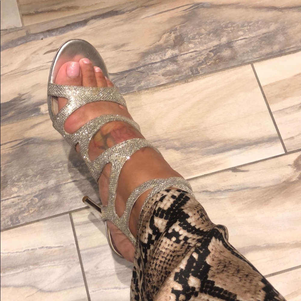 Silver sparkle shoes that add to any outfit